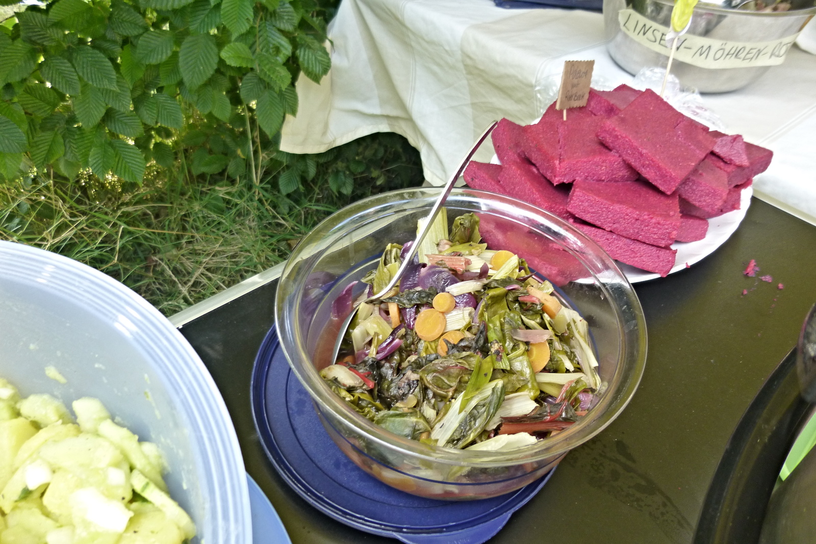 Polenta mit Roter Bete und Gemüse